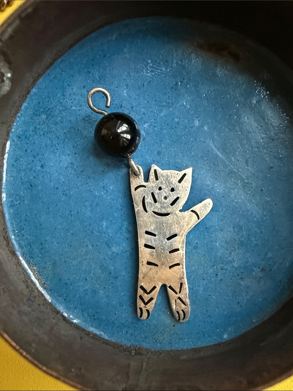 Silver Cat Charm / Earring